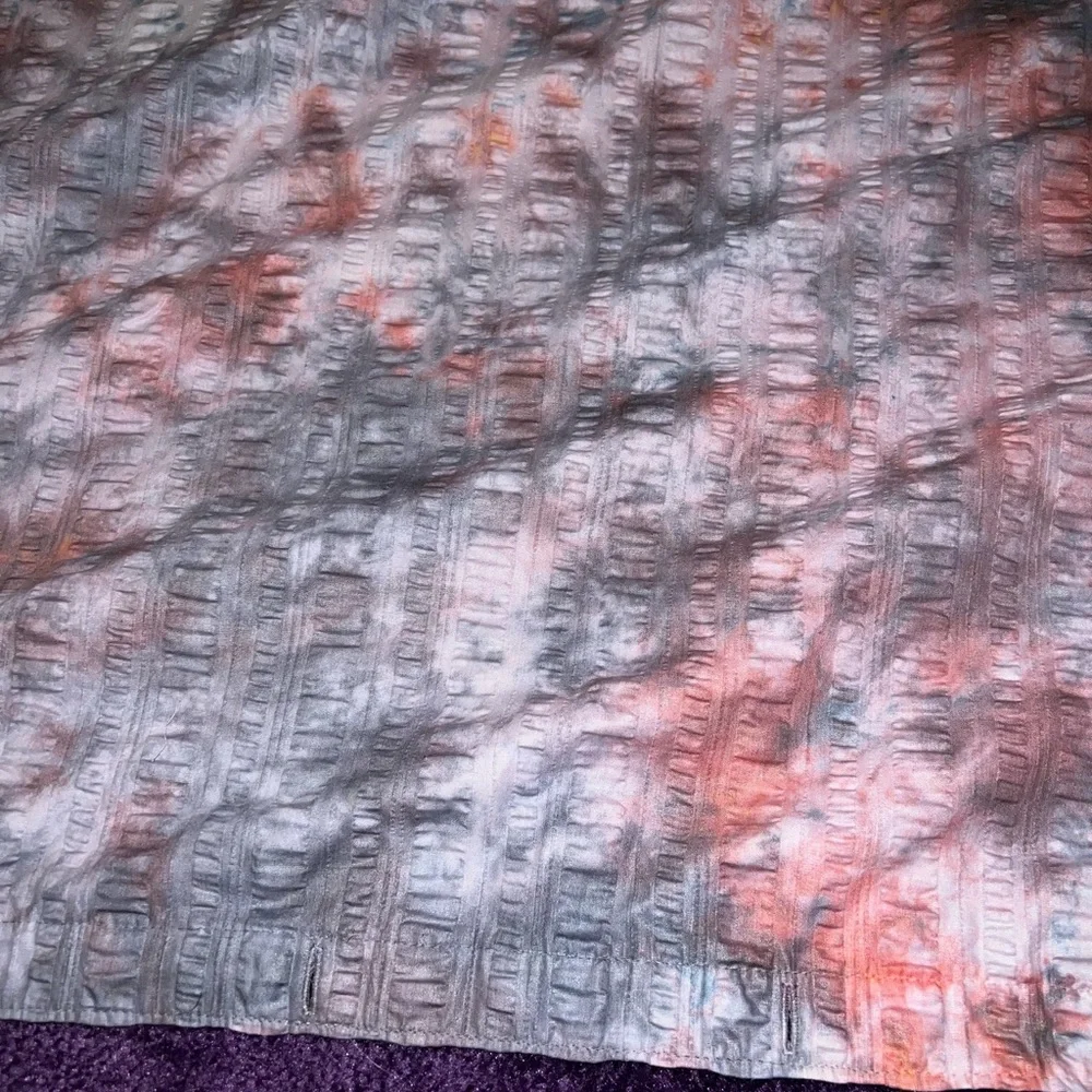 Bloomcraft Hippie Tie-Dye Boho Textured Cotton Blend Shower Curtain 68”x70” in